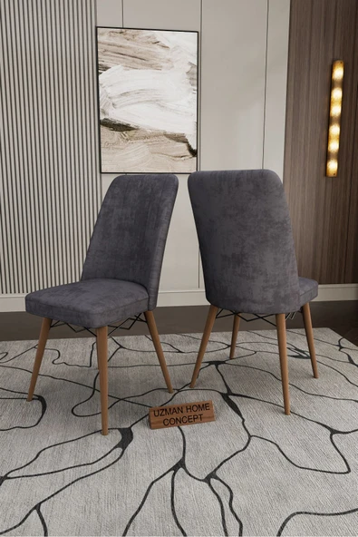 UZMHOME Retro Çam 80X130 Açılabilir Yemek Masası, Yemek Masa Takımı, 6 Kişilik Masa Sandalye - 4