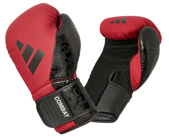 Adidas ADIC50TG Combat 50 Boks Eldiveni Kırmızı Mat Deri Kick Boks Eldiveni - 5