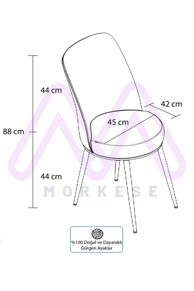 Morkese Averro 80X130(Kapalı) 80X170(Açık) Yemek Odası Takımı Mutfak Masası Takımı Yemek Masası 6 Kişilik - 7