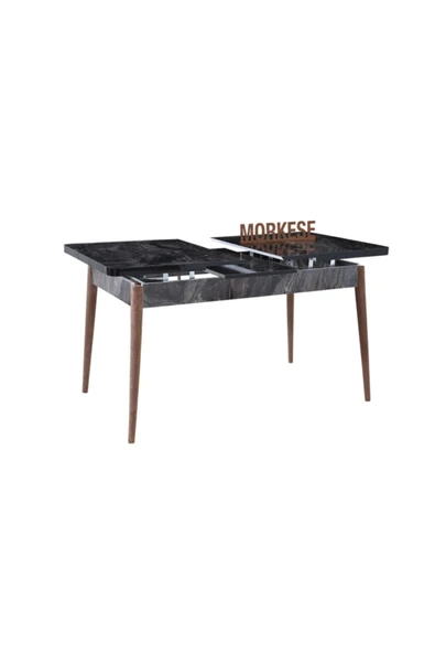 Morkese Alive 6 Sandelyeli Açılabilir Yemek Masası Takımı Mutfak Masa Takımı Masa Sandalye- Gri - 6