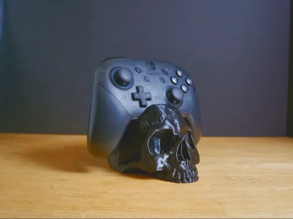Kafatası Temalı Gamepad Standı – Şık ve Gotik Tasarım - 3