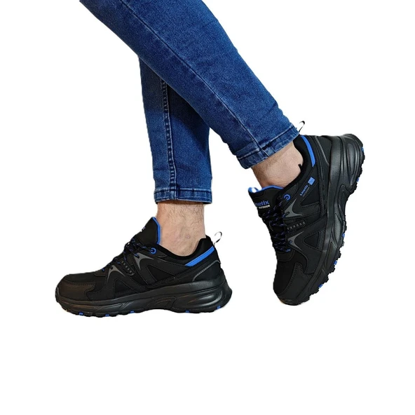 Kinetix Harles Pu Siyah Fuspetli Hafif Rahat Koşu Spor Ayakkabı - Resim 5