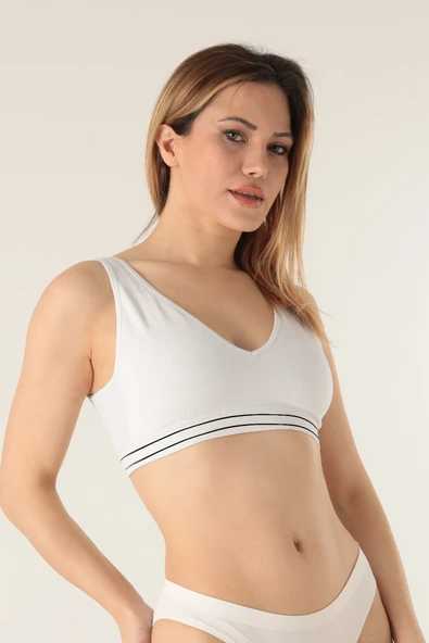 DoReMi Seamless Kalın Askılı Büstiyer Crop Top - 2