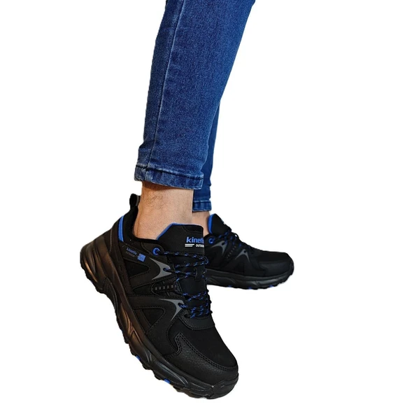 Kinetix Harles Pu Siyah Fuspetli Hafif Rahat Koşu Spor Ayakkabı - Resim 2