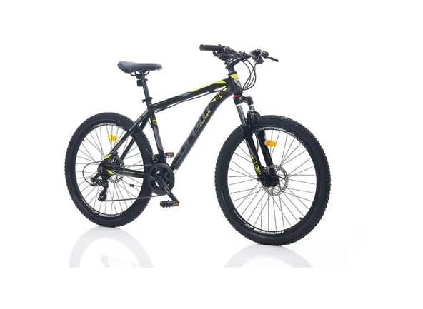 CORELLİ FELİX 1.1 ERKEK DAĞ BİSİKLETİ 460H HD 27.5 JANT 21 VİTES SİYAH SARI GRİ