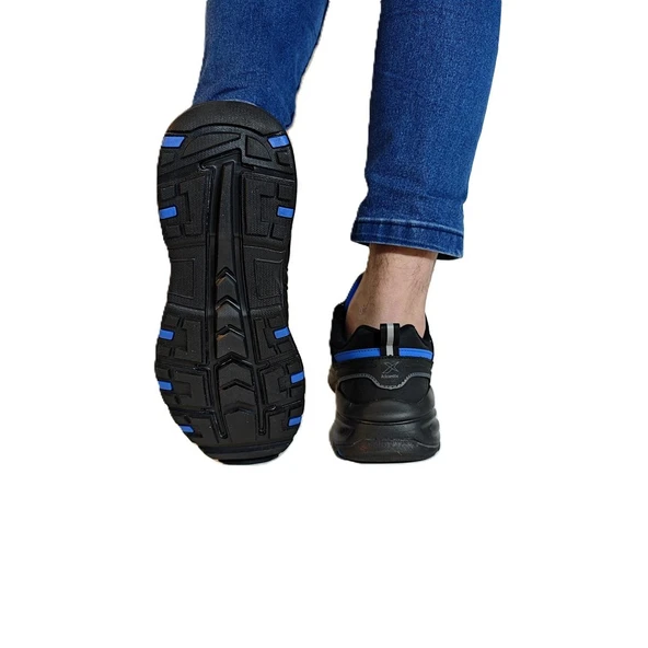 Kinetix Harles Pu Siyah Fuspetli Hafif Rahat Koşu Spor Ayakkabı - Resim 6