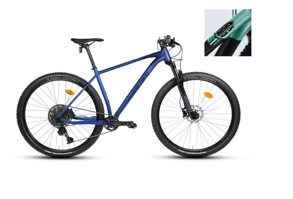 CARRARO BIG 911 ERKEK DAĞ BİSİKLETİ 480H HD 29 JANT 11 VİTES MAT SİYAH SU YEŞİLİ ANTRASİT ürün görseli