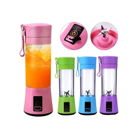 MATARA MODELİ TAŞINABİLİR USB ŞARJLI BLENDER 380ML. (4901)