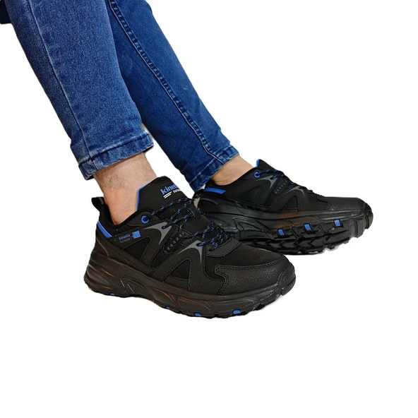 Kinetix Harles Pu Siyah Fuspetli Hafif Rahat Koşu Spor Ayakkabı - Resim 4