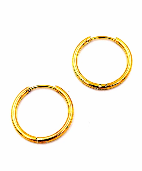 316 L Çelik Gold Renk  Halka  Küpe Çap 1,5 cm
