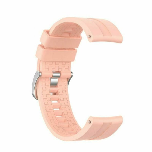 KNY Samsung Galaxy Watch 4 Classic 42 MM (20mm) İçin Standart Silikon Kayış-Kordon Pembe