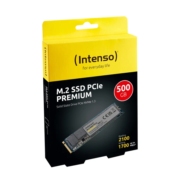 Intenso Premium 500GB 2100-1700MB M.2 NVMe Gen3 PCIe SSD (3835450) - 2