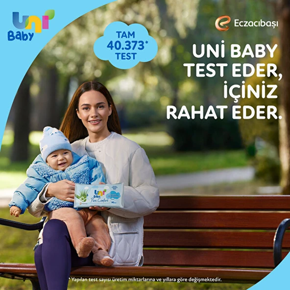 Uni Baby Pure Comfort Organik Aloe Vera Özlü 90 Yaprak 12'li Paket Islak Mendil - 4