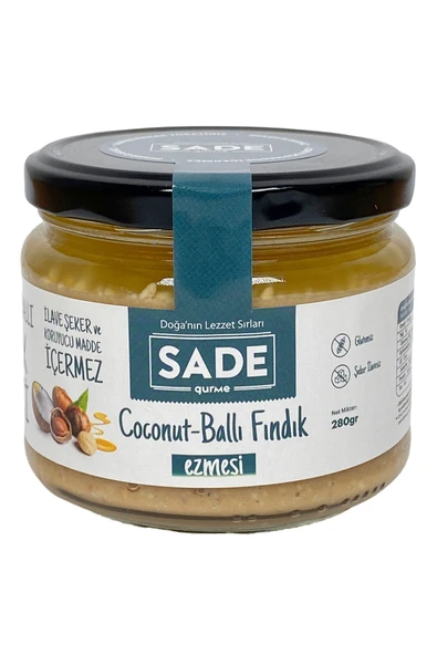 Sade Gurme Coconut & Ham Ballı Fındık Ezmesi 280g - 2