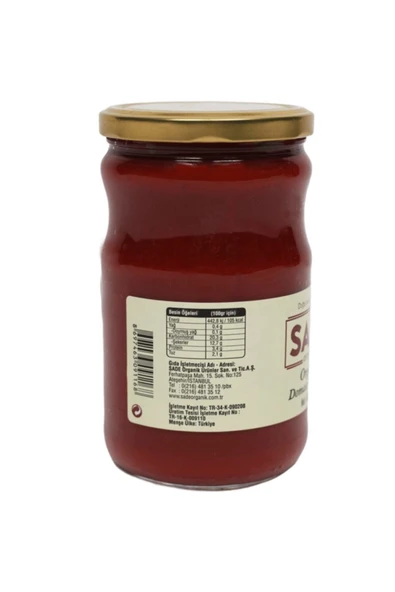 Sade Organik Domates Salçası 650 gr - 3