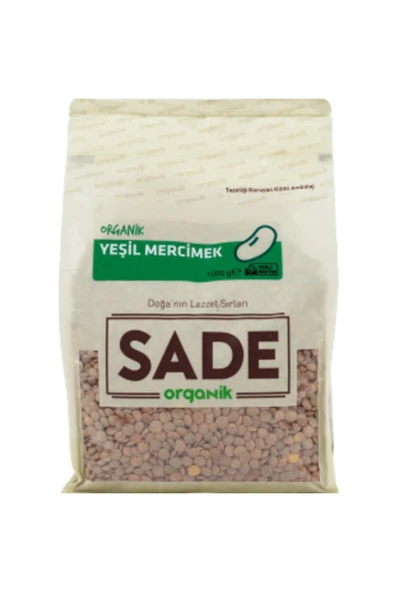 Sade Organik Yeşil Mercimek 1 kg - 3