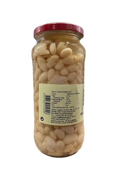 Sade Organik Haşlanmış Kuru Fasulye 400 GR - 2