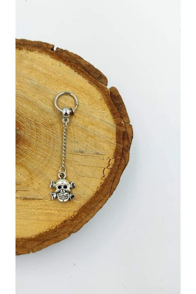 Çelik Figürlü Sallantılı Unısex Küpe ürün görseli 1