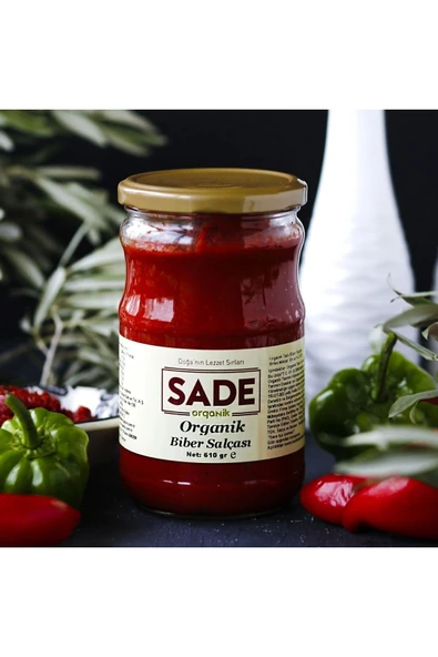 Sade Organik Biber Salçası 610 gr 2 ' Li Paket - 2