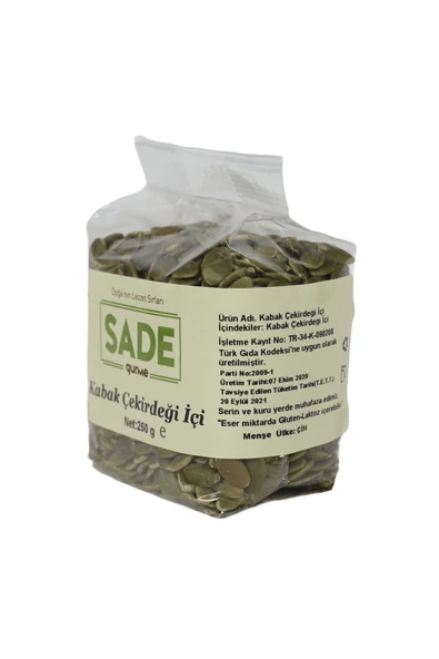 Sade Gurme SADE KABAK ÇEKİRDEĞİ İÇİ 250 GR 2 Lİ PAKET - 3