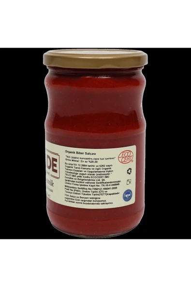 Sade Organik SADE ORGANİK BİBER SALÇASI (tatlı) 650 GR 2 Lİ PAKET - 2