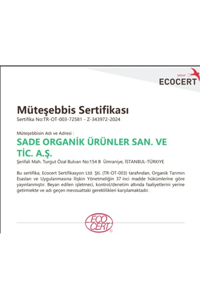 Sade Organik Cin Mısır 500 gr - 3