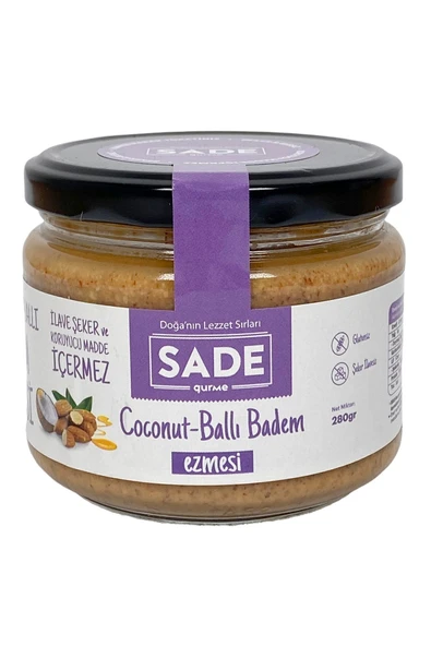 Sade Gurme Coconut & Ham Ballı Badem Ezmesi 280g - 2