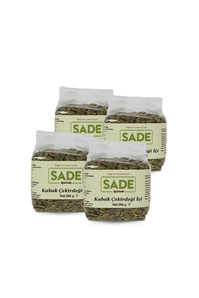 Sade Gurme SADE KABAK ÇEKİRDEĞİ İÇİ 250 GR 4 LÜ PAKET