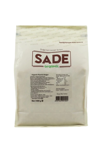 Sade Organik Pilavlık Bulgur 1000 gr - 4