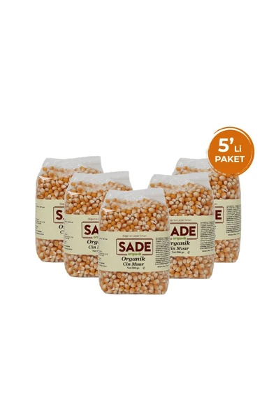 Sade Organik Cin Mısır 500 gr 5'li Paket (5 X 500 Gr.)