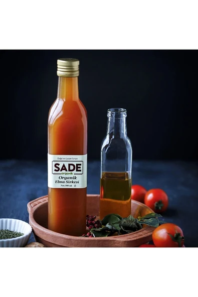 Sade Organik Elma Sirkesi 500 Ml