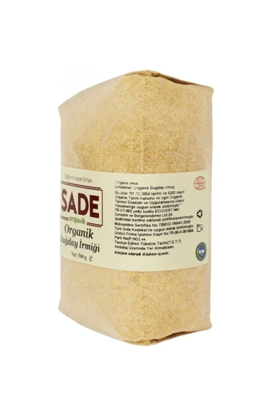 Sade Organik Buğday İrmiği 500g - 2