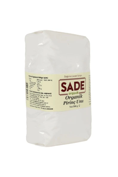 Sade Organik Pirinç Unu 500 Gr - 3