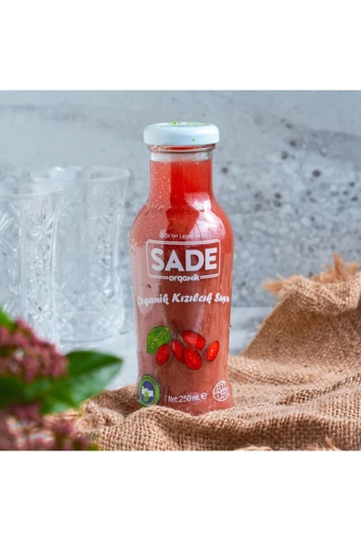 Sade Organik Kızılcık Suyu 250 Ml
