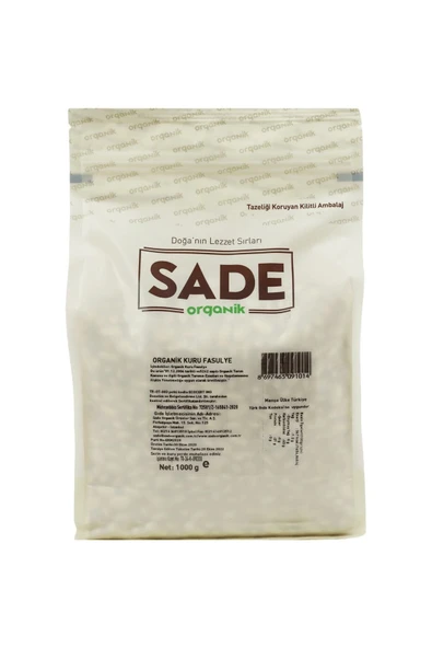 Sade Organik Kuru Fasulye 1000 Gr - 4