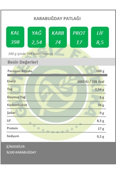 Çipo Karabuğday Patlağı 2 Adet 88 gr - 2