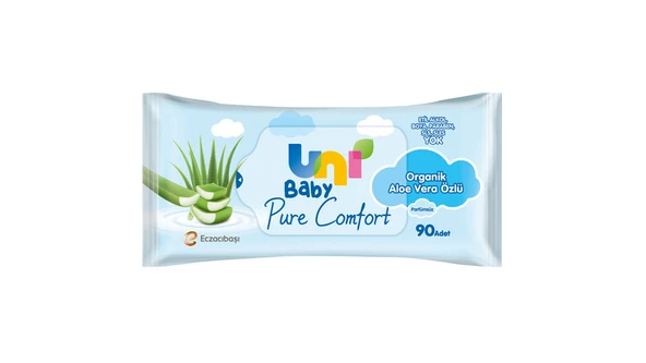 Uni Baby Pure Comfort Organik Aloe Vera Özlü Islak Mendil 90x18 1620 Yaprak
