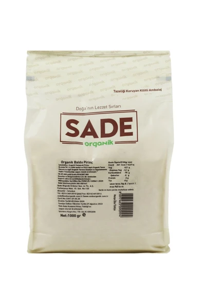 Sade Organik Pirinç 1000 gr - 4