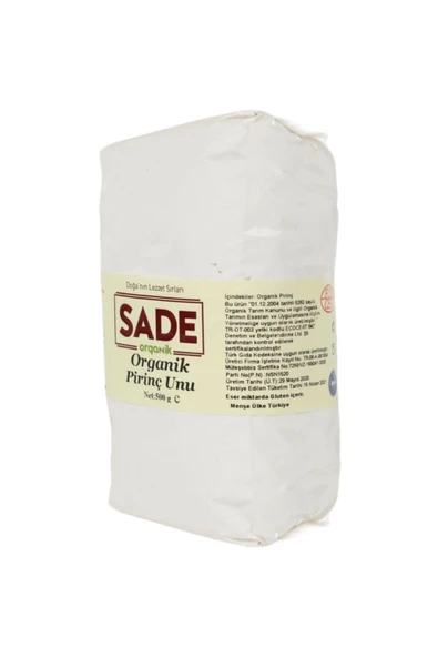 Sade Organik Pirinç Unu 500 Gr - 2