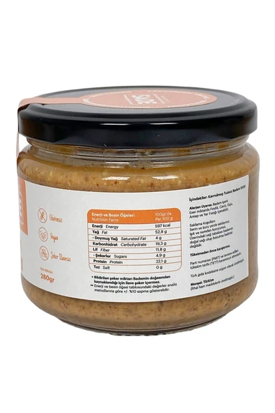 Sade Gurme % 100 Badem Ezmesi Sade 280g - 4