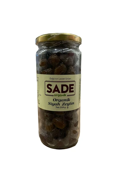 Sade Organik Siyah Zeytin 310 GR