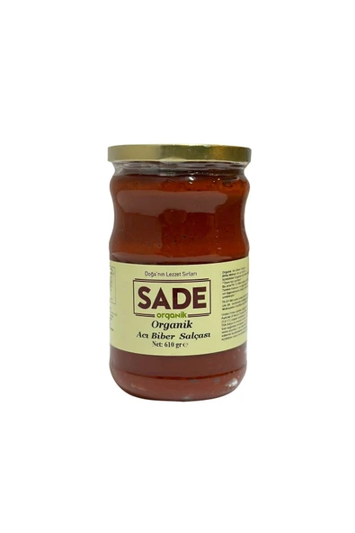 Sade Organik SADE ORGANİK ACI BİBER SALÇASI (ACI) 610 GR