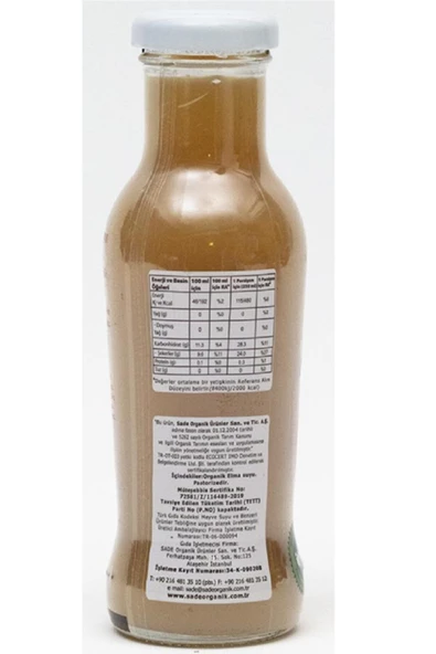 Sade Organik Elma Suyu 250 ml - 3