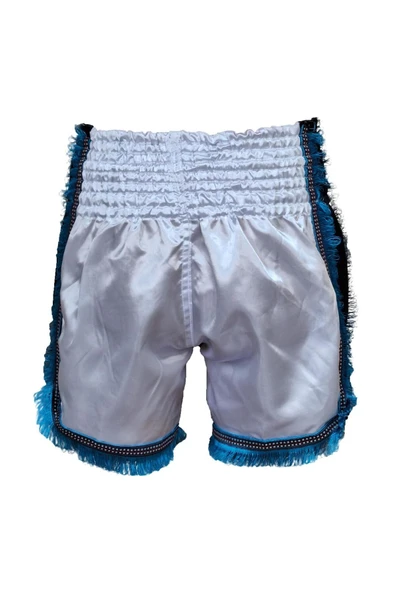 DragonDo MT3020 Apache Muaythai Şort Beyaz Püsküllü Muay Thai Şortu - 2