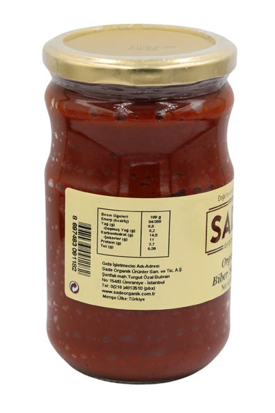 Sade Organik Biber Salçası 610 gr 2 ' Li Paket - 4