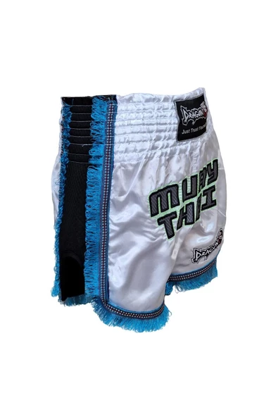 DragonDo MT3020 Apache Muaythai Şort Beyaz Püsküllü Muay Thai Şortu - 3