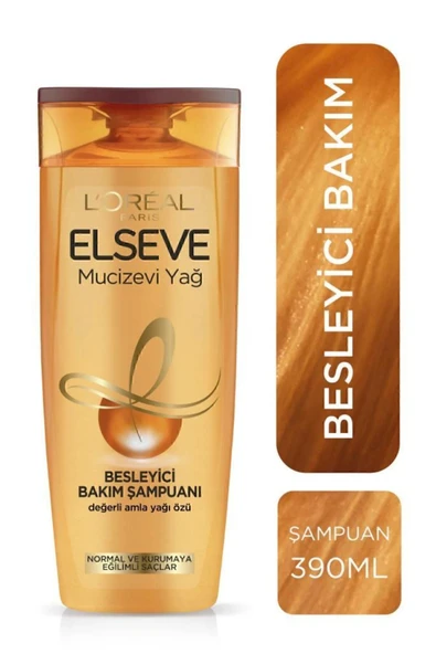 ELSEVE L'Oréal Paris Elseve Mucizevi Yağ Besleyici Bakım Şampuanı 390 ml