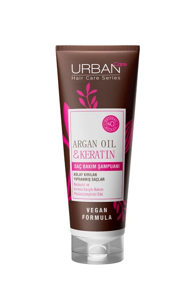 Urban Care Argan Yağı&keratin Kolay Kırılan Yıpranmış Saçlara Özel Saç Bakım Şampuanı-vegan-250ml - Resim 2