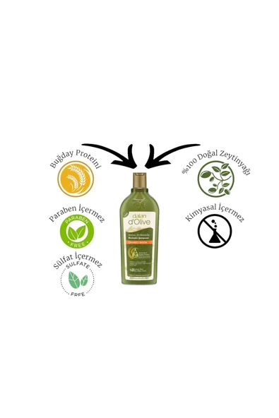 Dalan Zeytinyağlı Şampuan Onarıcı Bakım 400 ml - Resim 4