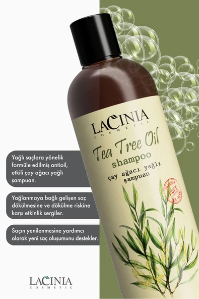 Lacinia Çay Ağacı Yağlı Şampuan 400 Ml - Resim 3